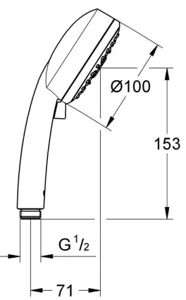 GROHE 27575002 - Ručná sprcha TEMPESTA COSMOPOLITAN 100 4” lesklý chróm