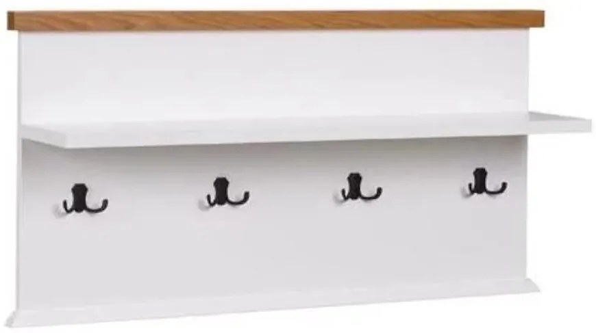 Vešiak Galia P03 biela/dub Natura