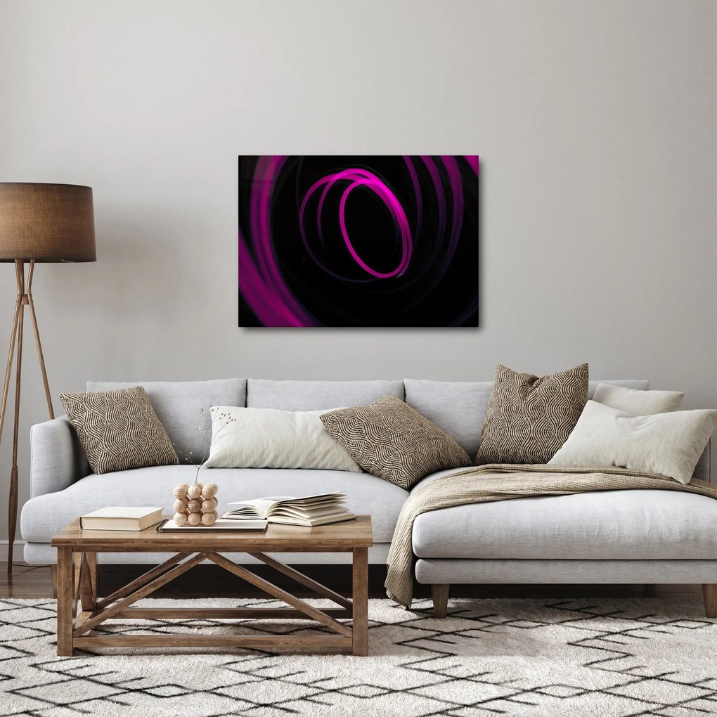 Obraz - fialové čiary (70x50 cm)