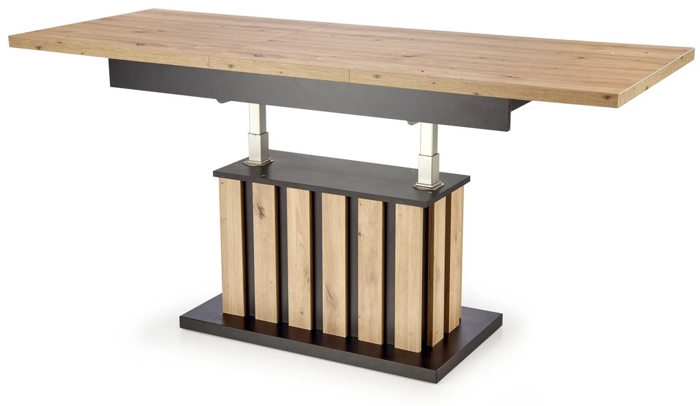 Rozkladací konferenčný stolík Baretti dub artisan/čierny