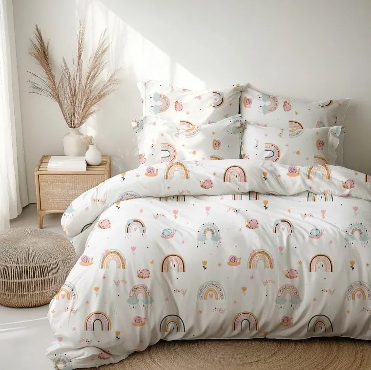 Bavlnené obliečky Dúha 140x200 + 70x90 cm