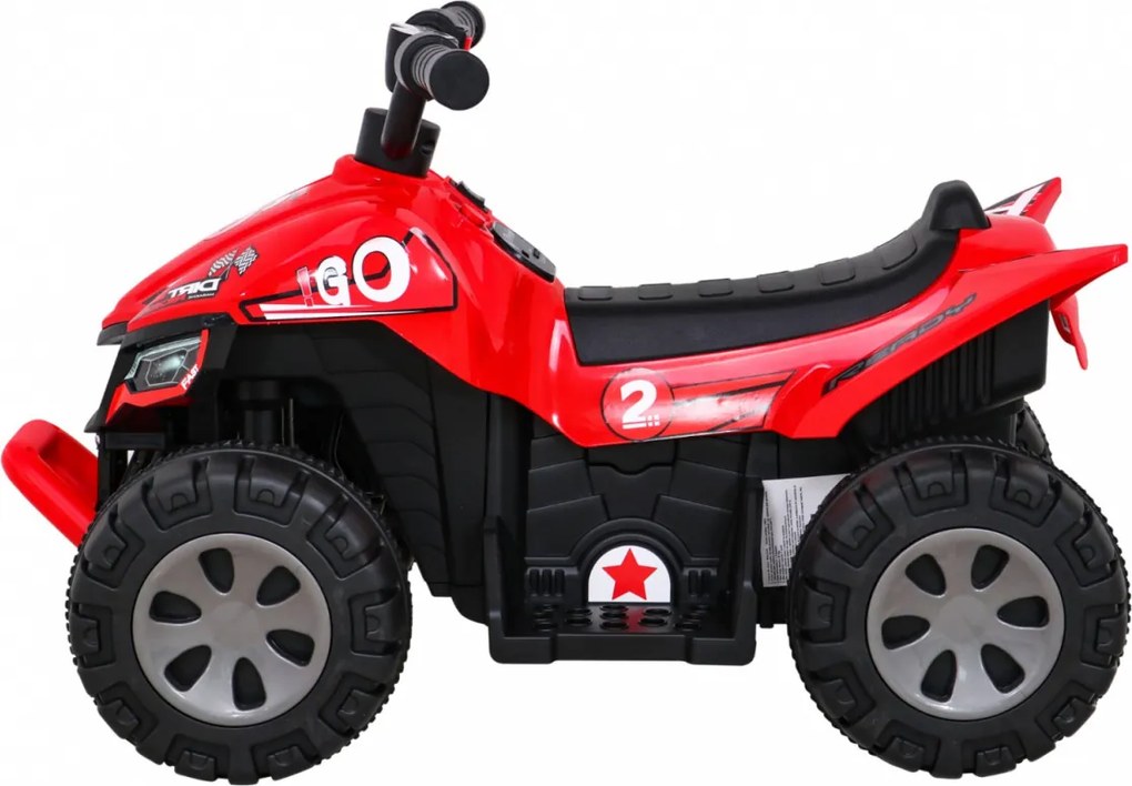 Ramiz Najrýchlejšia batériová štvorkolka pre deti Červená + 25W motor