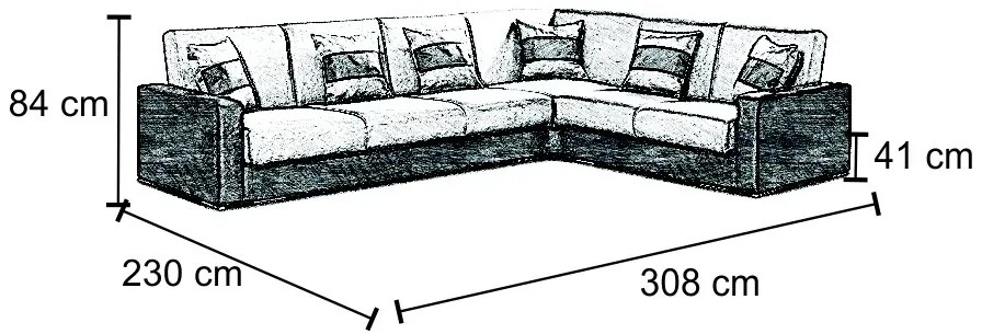 Rozkladacia rohová sedacia súprava Nero, sivá (monolith 85)