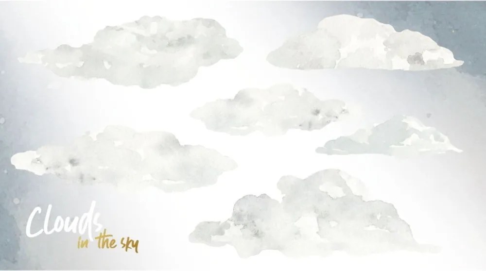 Samolepka do detskej izby Mraky na oblohe