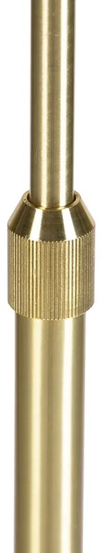 Stojaca lampa zlatá/mosadzná s modrým zamatovým tienidlom 40/40 cm - Parte