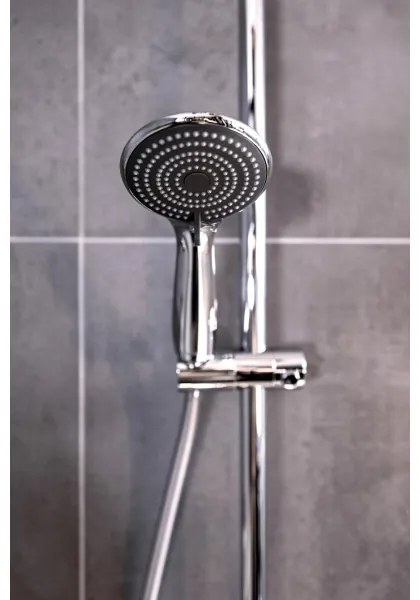 WENKO 23992100 - Sprchová hlavica Systém úspory vody 9,5x9,5 cm lesklý chróm/sivá