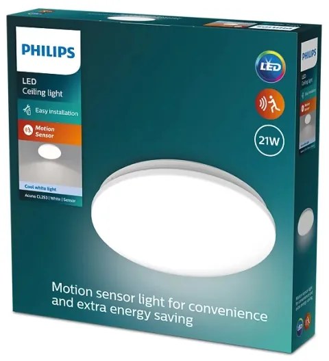 Philips - LED Stropné svietidlo so senzorom ACUNA LED/21W/230V 4000K