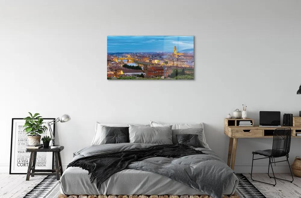 Sklenený obraz Taliansko Sunset panorama 120x60 cm