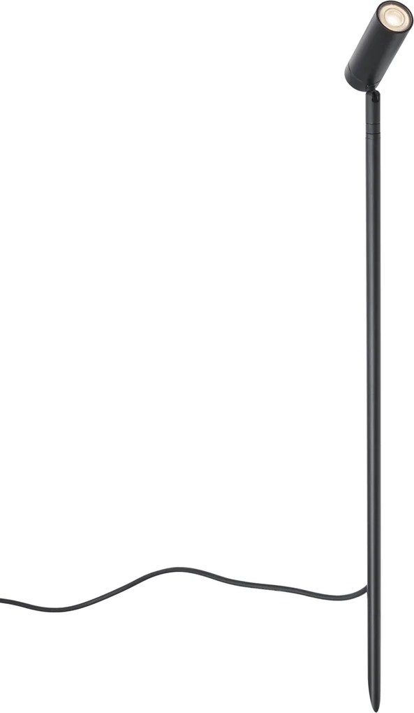 Bodové svietidlo čierne 80 cm vrátane LED nastaviteľné IP65 vrátane kábla a zástrčky - Carl