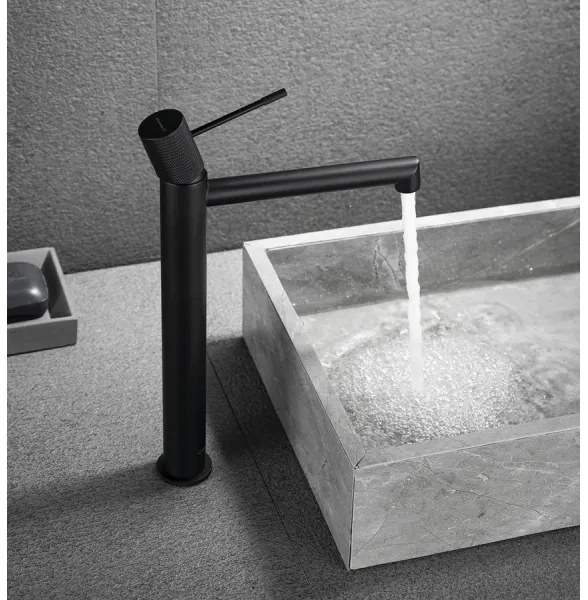 Sapho - Umývadlová batéria SOLARIS 32 cm matná čierna