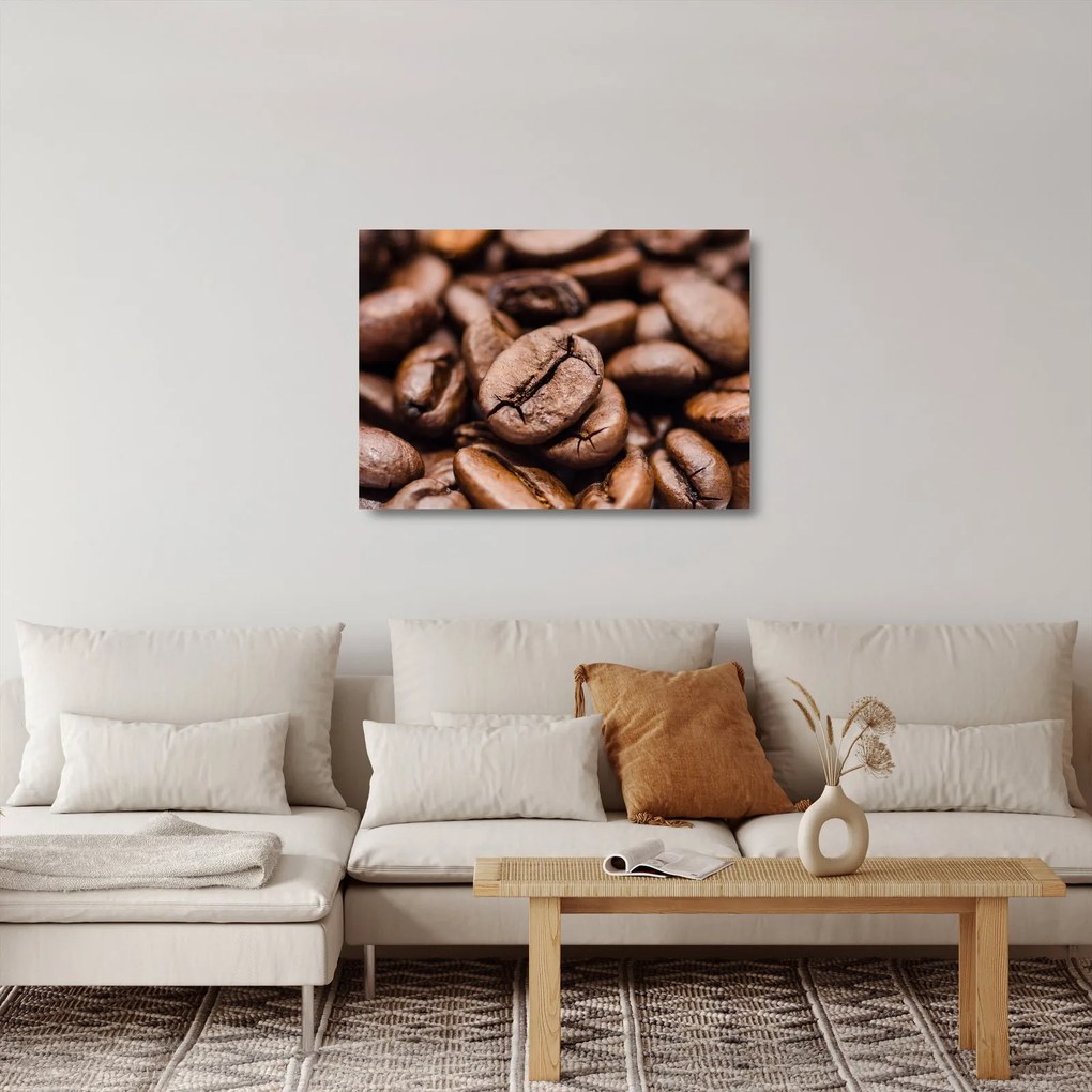 Sklenený obraz kávových zŕn (70x50 cm)