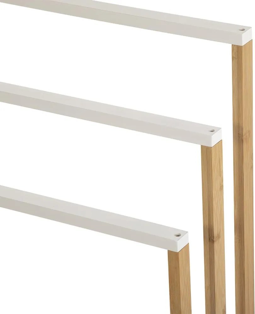 Bambusový vešiak na uteráky AVENBERG MAID natural/biela 82 x 54 cm