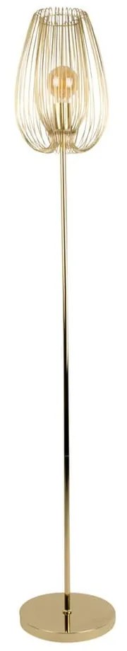 Stojacia lampa v zlatej farbe Leitmotiv Lucid, výška 150 cm