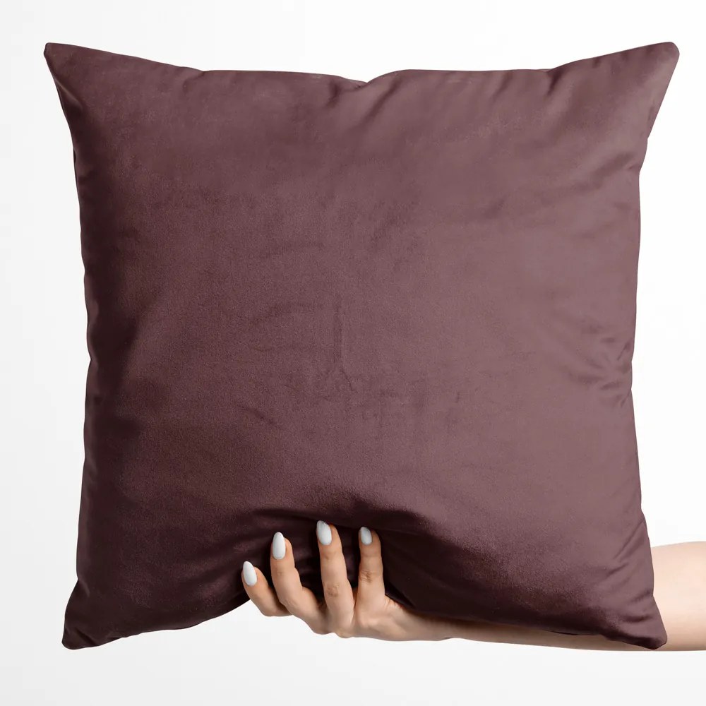Biante Zamatová obliečka na vankúš Velvet Prémium SVP-019 Hnedofialová 50 x 50 cm