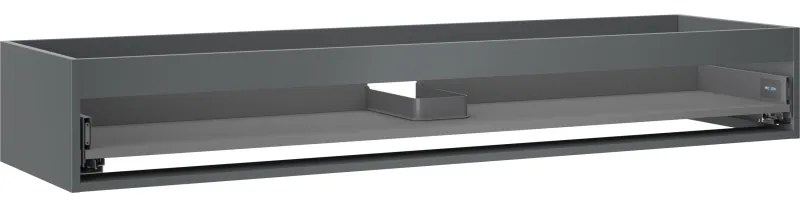 Mexen Box-A, závesná skrinka 160 cm, 1 zásuvka, grafitová matná, 91AX0-1600-235-1-66