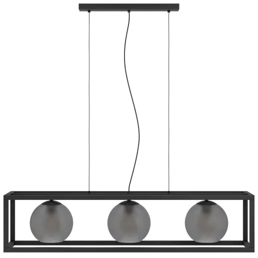 Eglo 390215 - Luster na lanku ARANGONA 3xE27/40W/230V dymová/čierna