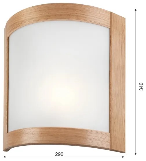 Nástenné svietidlo ELODIE 1xE27/60W/230V dub