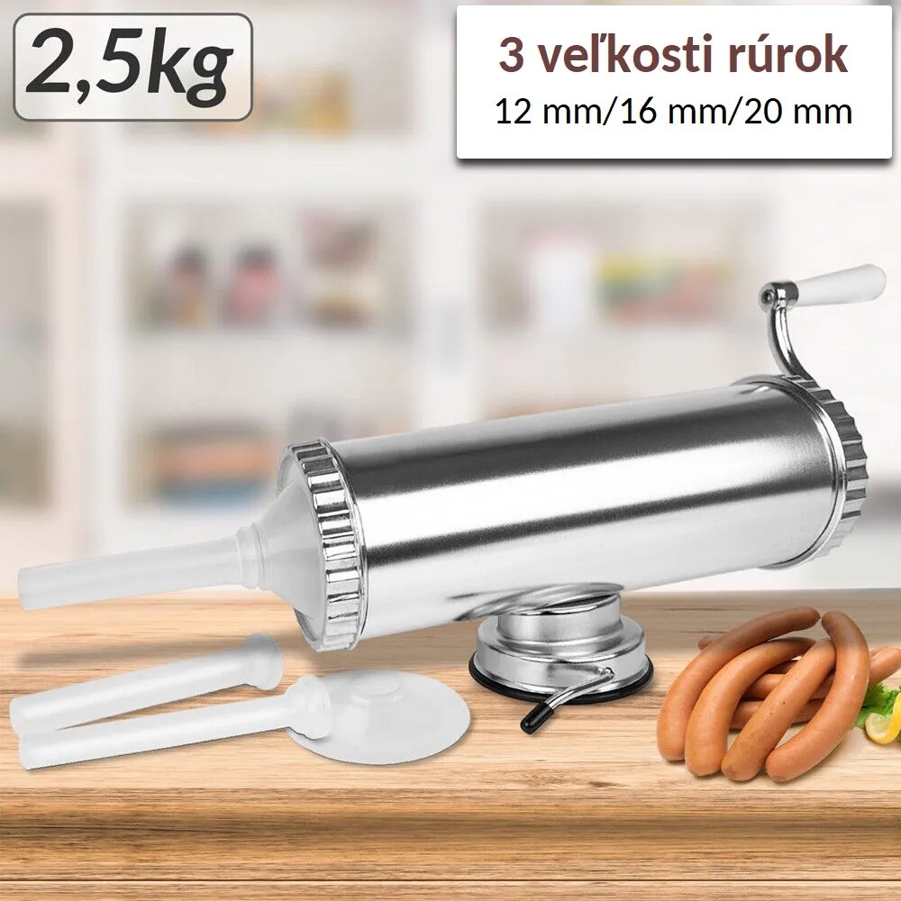Plnička klobás a jaterníc DELIA, 2,5 kg, strieborná Monzana