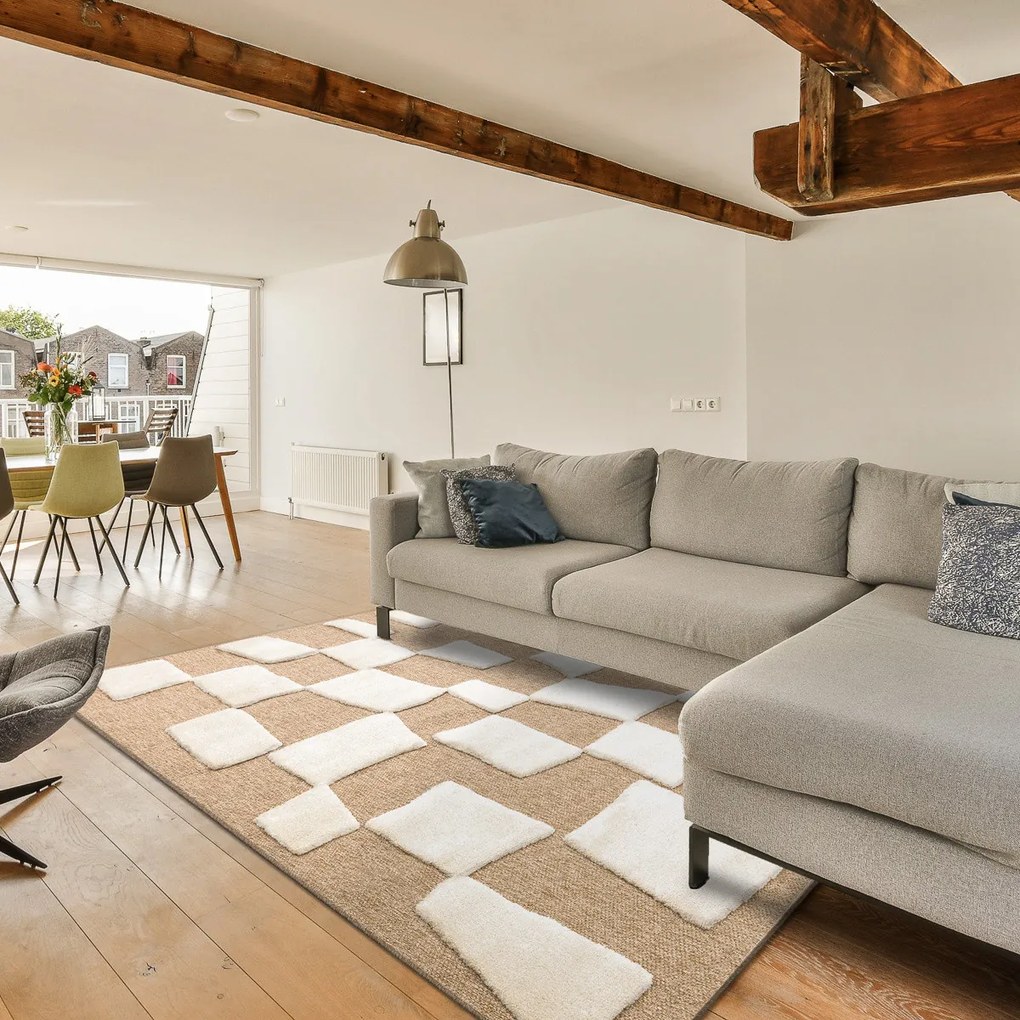 Kusový koberec Spark 0710A beige/cream, 180x270, béžová, chodba / predsieň, Dywany Łuszczów