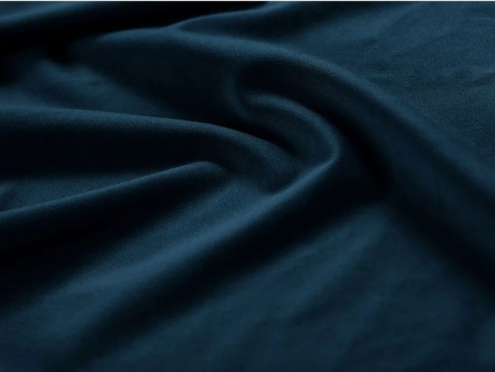 Modrá čalúnená jednolôžková posteľ s úložným priestorom s roštom 90x200 cm Phaedra – Micadoni