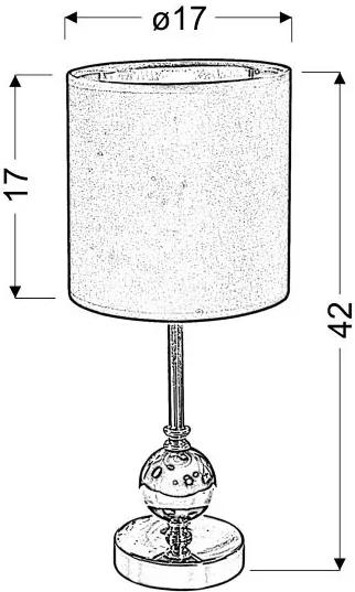 Candellux MELBA Stolná lampa 1X40W E14 Black 41-38791