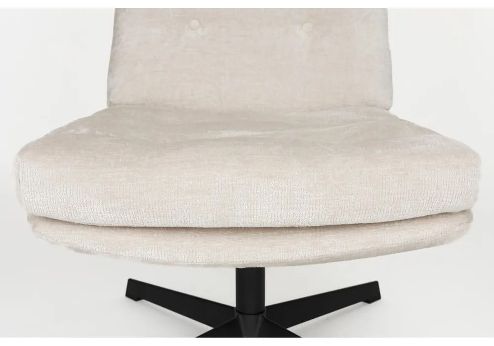 Krémové otočné kreslo Kai – White Label
