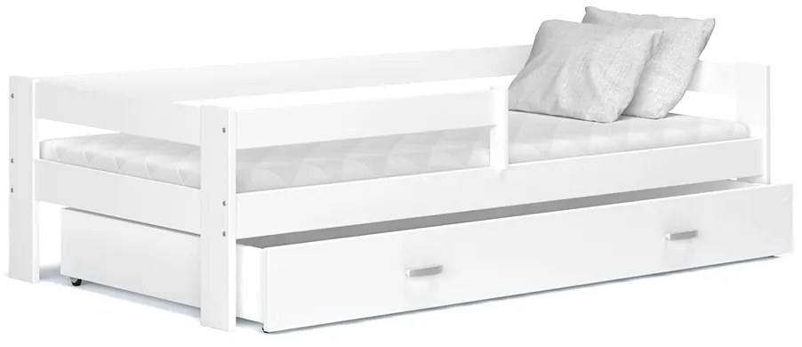 Detská posteľ so zásuvkou HUGO V - 160x80 cm - biela