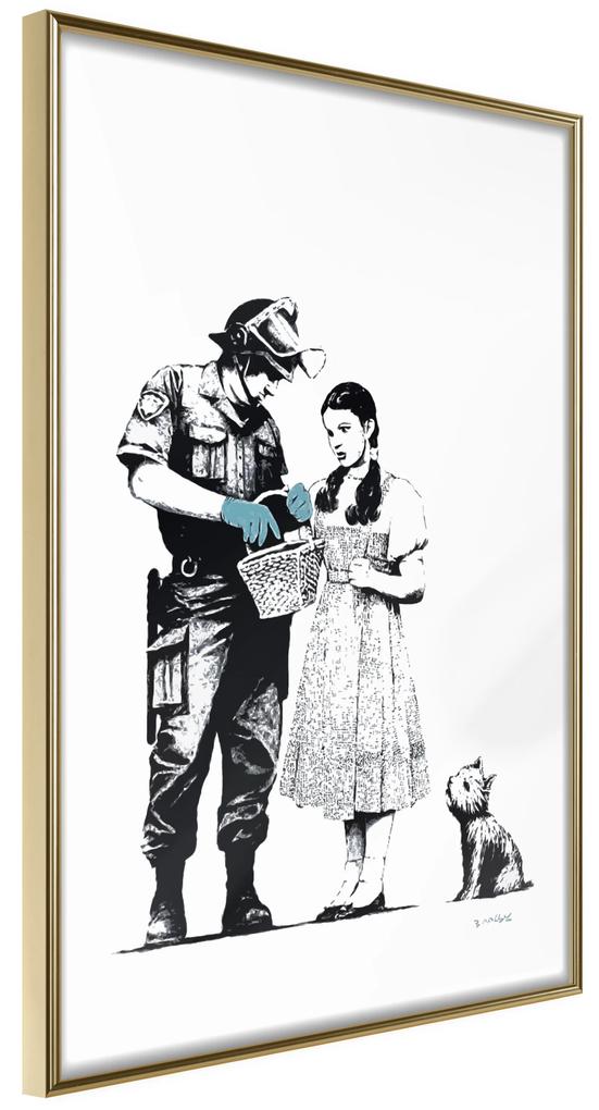 Artgeist Plagát - Dorothy and Policeman [Poster] Veľkosť: 30x45, Verzia: Čierny rám s passe-partout