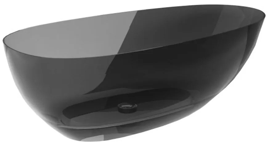 Voľne stojaca vaňa Xara 160/75 Carbon Grey sifón klik-klak čierna mat