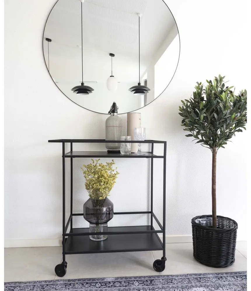 Čierny barový vozík House Nordic Vita