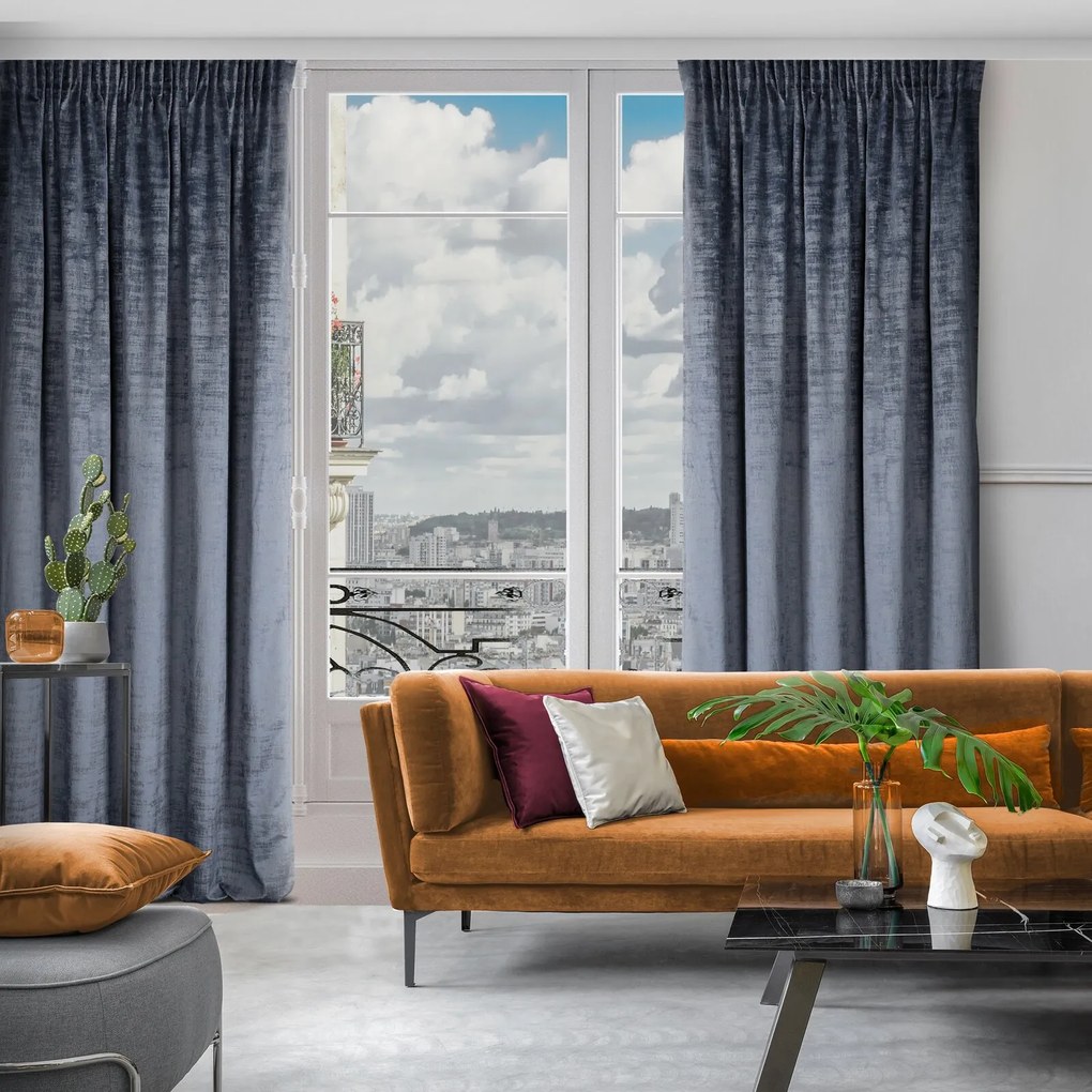 ZATEMŇOVACÍ ZÁVES NA PÁSKE DARIA 140X270 CM SIVÁ