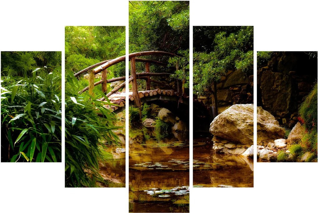 Obraz - Most cez riečku (150x105 cm)