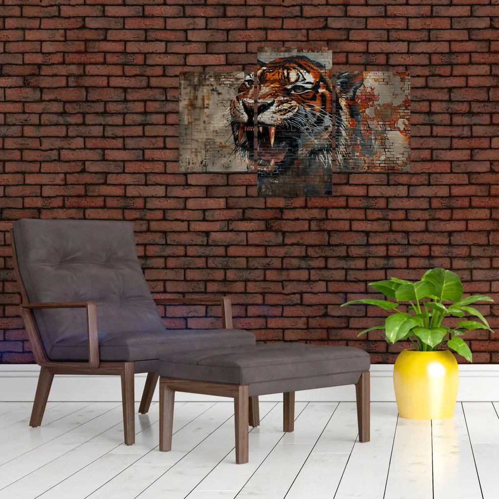 Obraz - Tiger z tehál (90x60 cm)