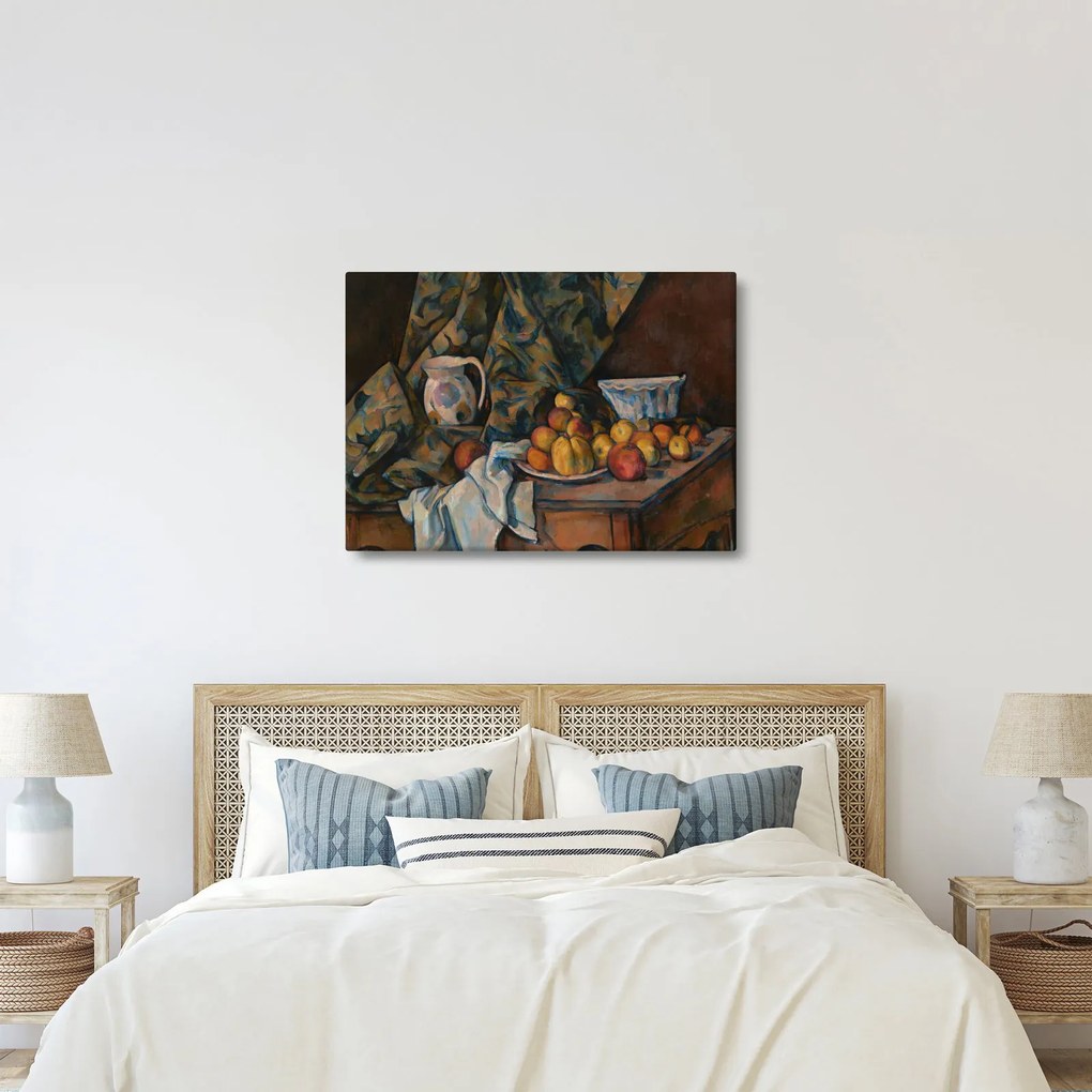Obraz - Paul Cézanne, Still Life with Apples and Peaches, reprodukcia (70x50 cm)