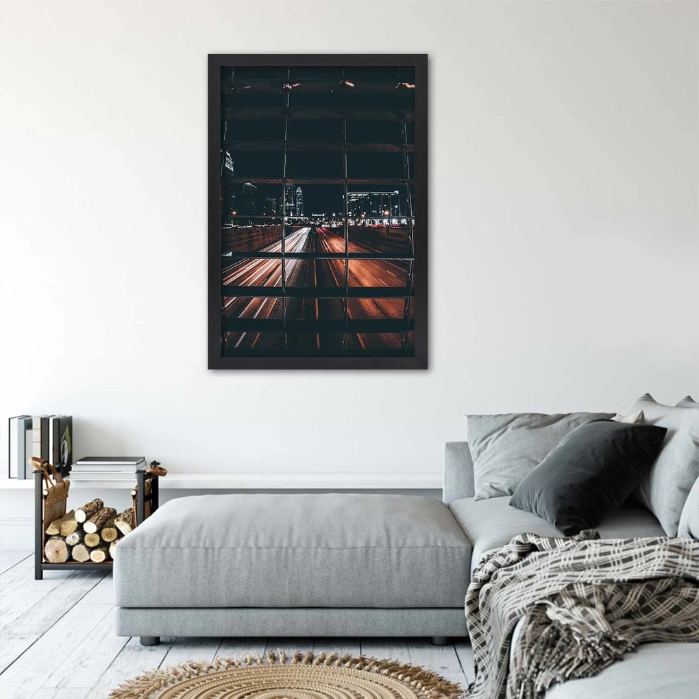 Gario Plagát Ulica v noci Farba rámu: Bez rámu, Rozmery: 30 x 45 cm