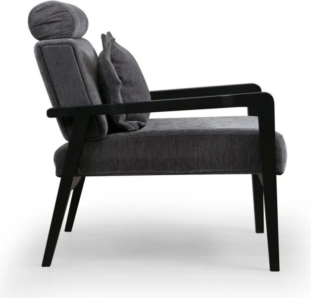 Křeslo Apollo z masivu šedé/černé