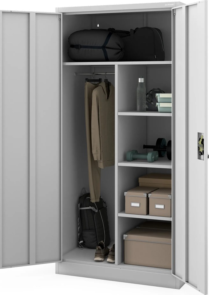 Hospodárska skriňa uzamykateľná sivá DAWID D600 900 x 1850 x 600 mm