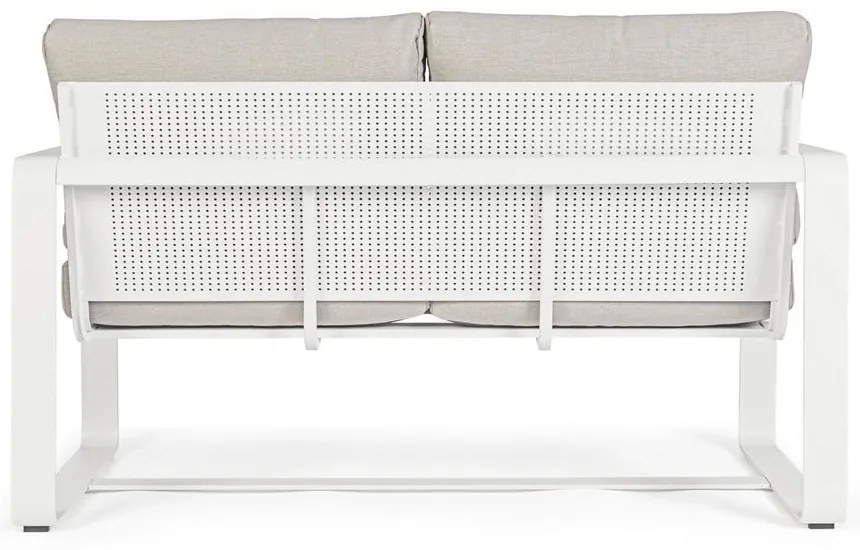 Biela hliníková záhradná pohovka Merrigan – Bizzotto