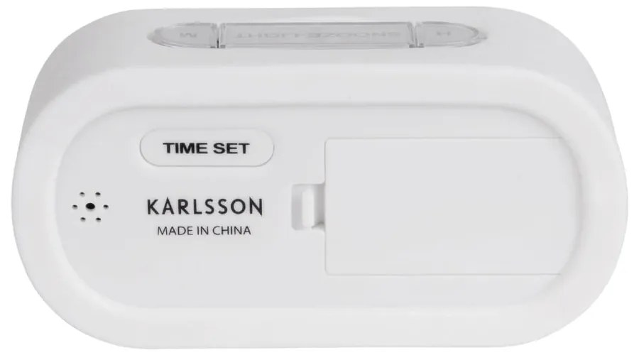 Biely pogumovaný budík Karlsson Gummy