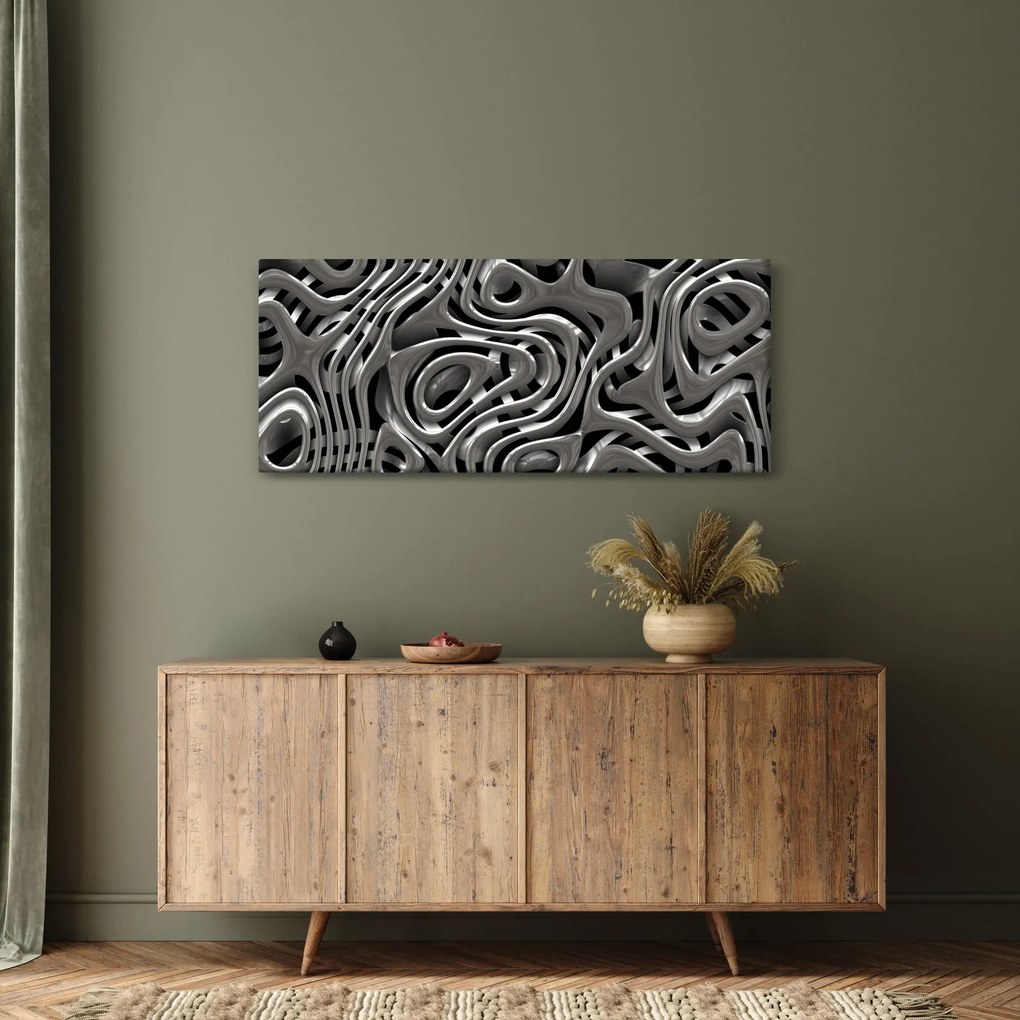 Obraz - Metalická abystrakcia (120x50 cm)