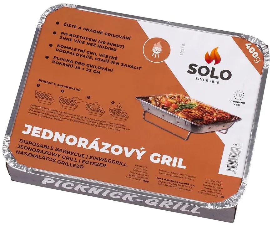 Jednorazový gril 30x23 cm