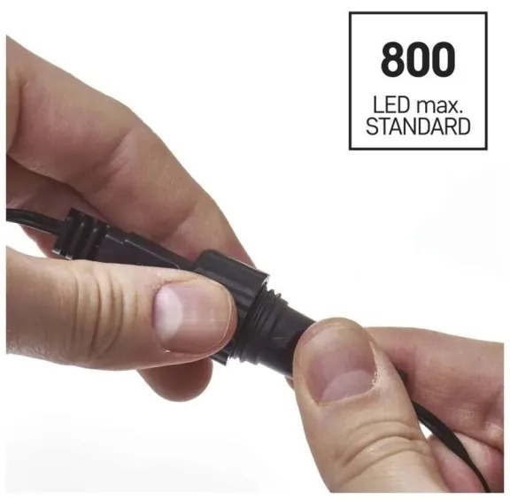 LED Vonkajšia vianočná reťaz 160xLED/2x1,5m IP44 studená biela