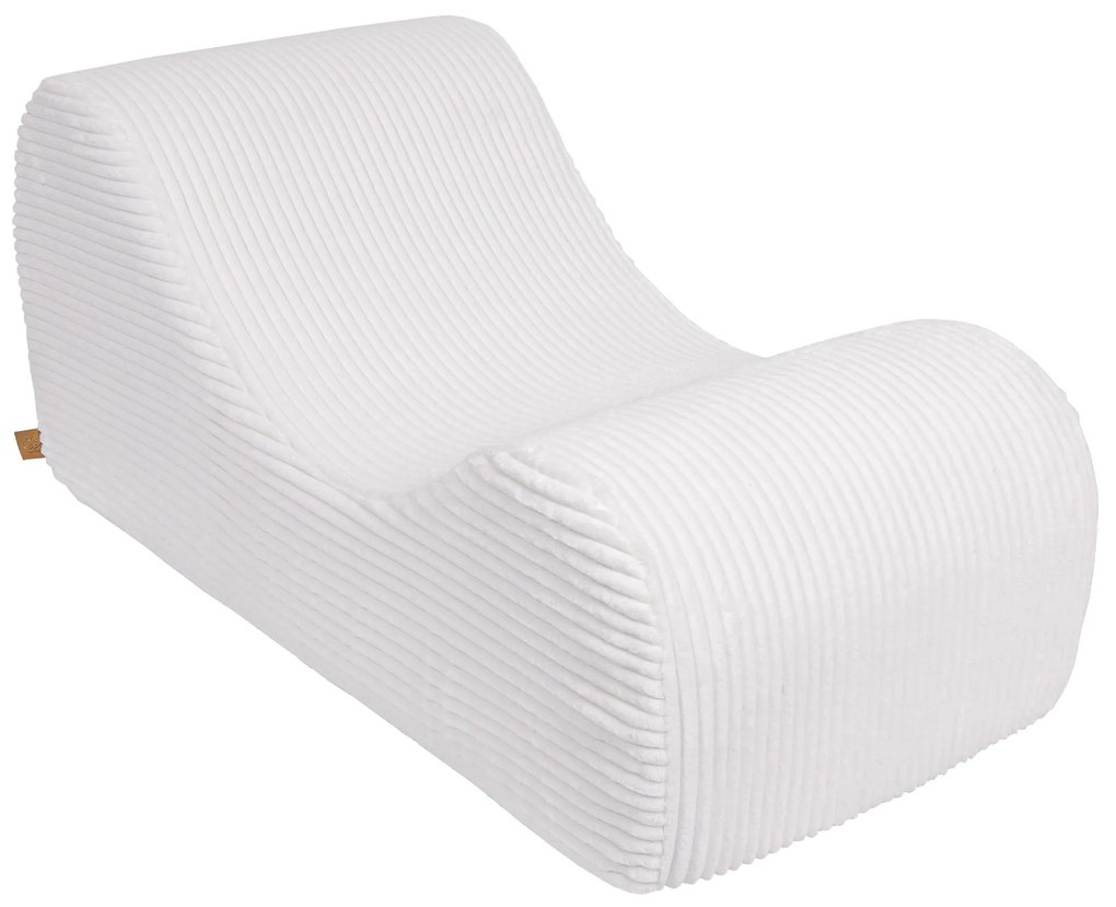 MeowBaby® Detské dizajnové kreslo Wave White