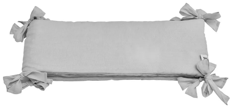 Bellamy Sivý ľanový mantinel do postieľky STONE GRAY