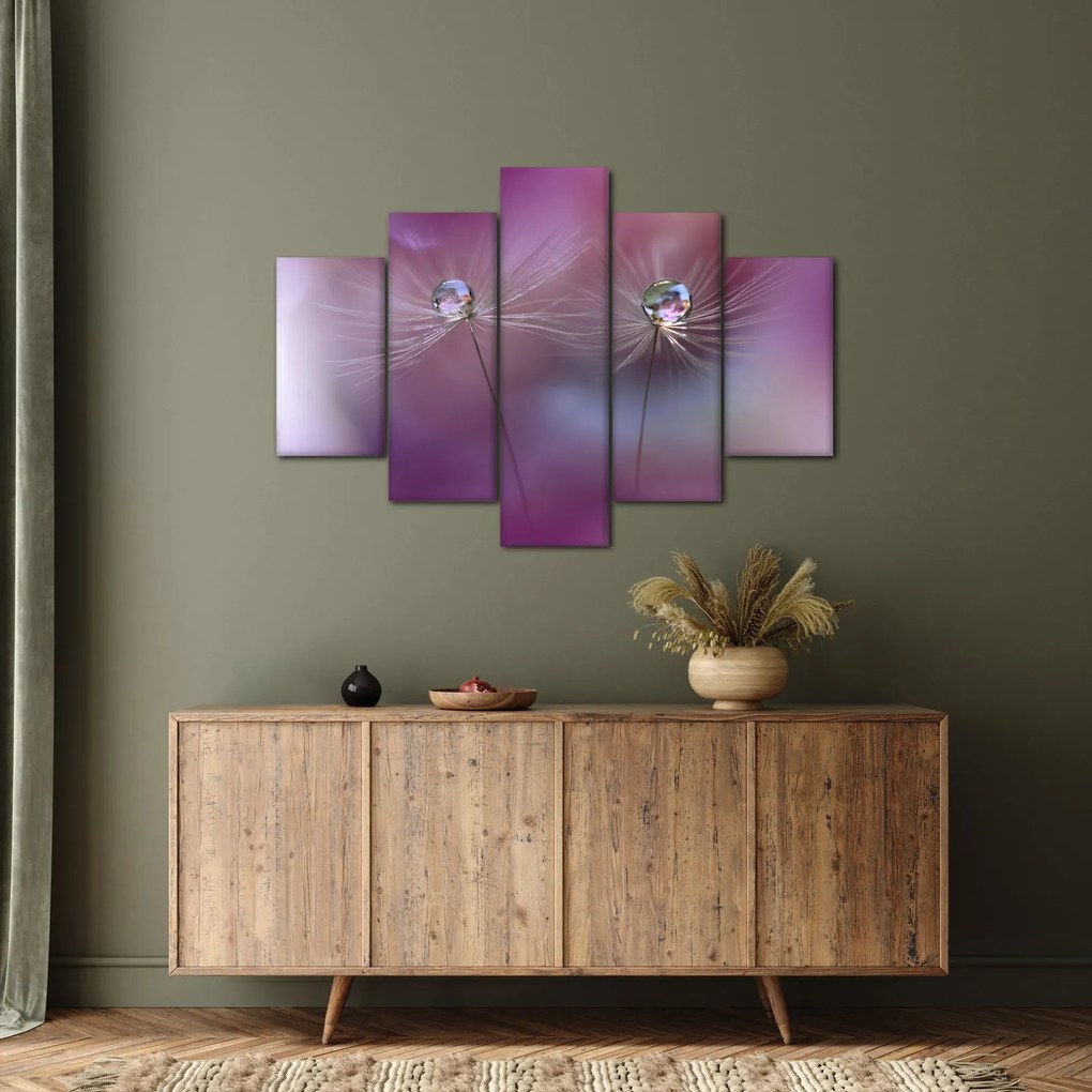 Obraz kvapôčok na páperí (150x105 cm)