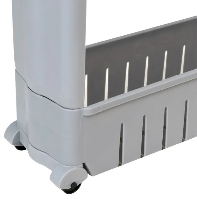 Pojazdný regál OSMERA 4 police sivý