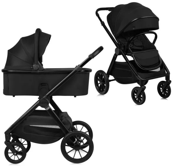Lionelo - Kombinovaný kočík 2v1 LAYLA Black Onyx