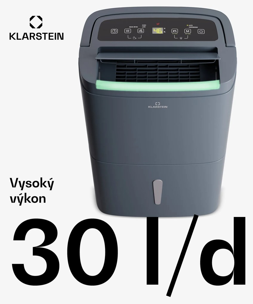 Klarstein DryFy Pro Connect Smart, Odvlhčovač vzduchu, WiFi, Kompresný, 30l/d, 25-35m²