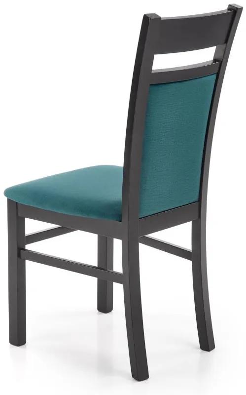 Jedálenská stolička GERARD čierna, látka tmavo zelená