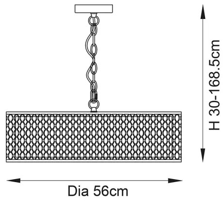 Endon 81969 - Luster na reťazi CORDERO 3xE27/10W/230V matný chróm